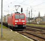 Am 26.10.2014 kam die 185 067-6 von der DB aus Richtung   Salzwedel  nach Stendal und fuhr weiter in Richtung Magdeburg.