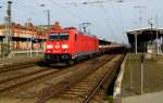Am 17.03.2015 kam die 185 376-1 von der DB aus Richtung Magdeburg nach Stendal und fuhr weiter in Richtung Hannover .