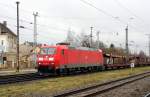 Am 21.03.2015 kam die 185 050-2 von der DB aus Richtung Hannover  nach Stendal und fuhr weiter in Richtung Magdeburg .