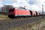 Am 02.04.2015 kam die 185 341-5 von der DB  aus Richtung Stendal und fuhr weiter in Richtung Wittenberge .