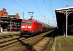 Am 16.04.2015 kam die 185 172-4 von der DB aus Richtung Magdeburg nach Stendal und fuhr weiter in Richtung Hannover .