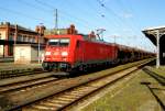 Am 18.04.2015 kam    die 185 244-1 von der DB aus Richtung Magdeburg nach Stendal und fuhr weiter in Richtung Hannover .
