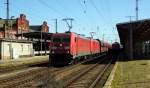 Am 20.04.2015 kam die 185 398-5 von der DB aus Richtung Magdeburg nach Stendal und fuhr weiter in Richtung Wittenberge .