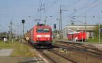 Am 22.05.2015 kam die 185 054-4 von der DB aus Richtung  Hannover nach Stendal und fuhr weiter in Richtung Berlin .
