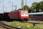 Am 07.08.2015 kam die 185 054-4 von der DB aus Richtung Berlin nach Stendal und fuhr weiter in Richtung Hannover.