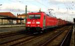 Am 13.02.2016 kam die 185 326-3 von der DB aus Richtung Magdeburg nach Stendal und fuhr weiter nach Wittenberge.