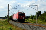 Am 19.07.2016 kam die 185 211-0 von DB Schenker aus Richtung Stendal und fuhr nach Wittenberge  .