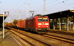 Am 08.09.2016 kam die 185  013-0 von DB Schenker aus Richtung Magdeburg nach Stendal und fuhr weiter in Richtung Salzwedel.