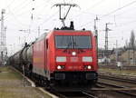 Am 13.03.2017 kam die 185 315-9 von der  DB Schenker Rail Deutschland AG, aus Richtung Braunschweig nach Stendal und fuhr weiter in Richtung Magdeburg .