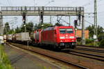 Am 08.08.2017 kam die 185 201-1 von der DB Cargo Deutschland AG, aus Richtung Braunschweig nach Niederndodeleben und fuhr weiter in Richtung Magdeburg .