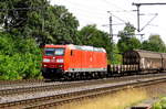 Am 08.08.2017 kam die 185 191-4 von der DB Cargo Deutschland AG, aus Richtung Magdeburg nach Niederndodeleben und fuhr weiter in Richtung Braunschweig .