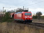 -br-6-185-db-traxx-ac1ac2/723934/am-10012021-kam-die-185-148-4 Am 10.01.2021 kam die 185 148-4 von DB Cargo Deutschland AG,  aus der Richtung Magdeburg nach Demker und fuhr weiter in Richtung Stendal.