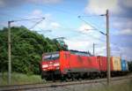 Am 5.06.2014 kam die 189 007-8 von der DB aus Richtung Stendal und fuhr nach Wittenberge.