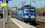 Am 17.04.2019 kam die 193 289-6 von der ČD - České dráhy a.s., Praha(ELL) aus Richtung Hamburg nach Wittenberge und fuhr weiter in Richtung Berlin.