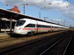 Am 27.09.2014 kam die  411 530-9 ICE von der DB aus Richtung Wittenberge nach Stendal und fuhr weiter in Richtung Hannover .