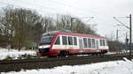 650/726929/am-16022021-kam-die-640-125-0 Am 16.02.2021 kam die 640 125-0 von Hamseatische Eisenbahn -EGP aus Richtung Stendal und fuhr weiter in Richtung Wittenberge .