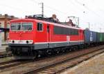 Am 23.05.2015 kam die 155 195  von der MEG 704  aus Richtung Magdeburg nach Stendal und fuhr weiter in Richtung Wittenberge .