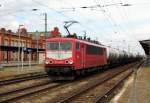 Am 30.05.2015 kam die 155 078-9 von der LEG Leipziger Eisenbahn GmbH. aus Richtung Magdeburg nach Stendal und fuhr weiter in Richtung Salzwedel .