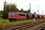 Am 01.08.2017 kam die 155 099-5 von der  DB Cargo AG, ( Railpool) aus Richtung Wittenberge nach Stendal und fuhr weiter in Richtung Magdeburg .