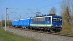 Am 31.03.2021 fuhr die 155 045-9 von der IntEgro Verkehr GmbH,- PRESS von Borstel nach Stendal .