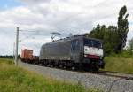 Am 1.07.2014 kam die E 189 453  von der MRCE aus der Richtung Wittenberge und fuhr nach Stendal .