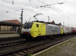Am 14.09.2014 kam die 189 202 von der ERS Railways ( MRCE dispolok ) aus Richtung Magdeburg nach Stendal und fuhr weiter in Richtung Hannover.