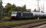 Am 14.10.2016 kam die 189 450-0 von der LEG - Leipziger Eisenbahnverkehrsgesellschaft mbH, (MRCE Dispolok) aus Richtung Salzwedel nach Stendal und fuhr weiter in Richtung Berlin .