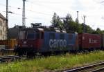 Am 22.07.2014 kam die 421 383-1 von der SBB Cargo aus Richtung Wittenberge nach Stendal und fuhr weiter in Richtung Magdeburg.