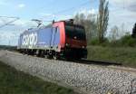 Am 13.04.2014 kam die 482 036-1 von der SBBcargo aus der Richtung Borstel bei Stendal  und  nach Stendal und fuhr weiter in Richtung Magdeburg.