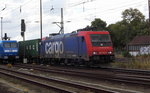 Am 09.07.2016 kam die 482 046-0 von der HSL Logistik (SBB Cargo) aus Richtung Magdeburg nach Stendal und fuhr weiter in Richtung Salzwedel  .