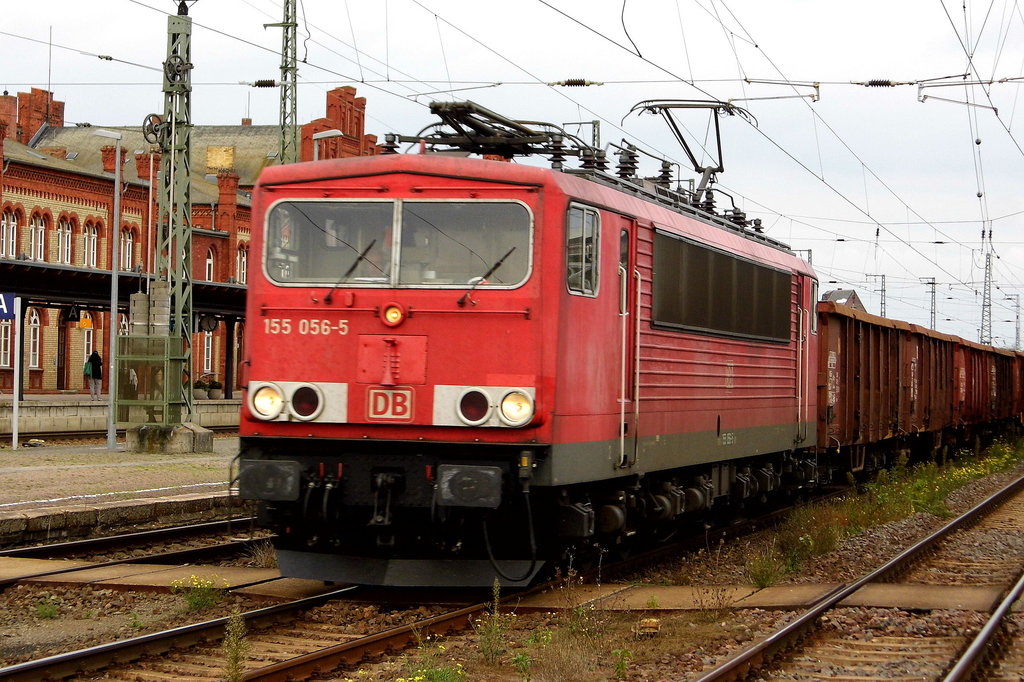  Am 23.09.2017 kam die 155 056-5 von    DB Cargo Deutschland AG, (Railpool) aus Richtung Magdeburg nach Stendal und fuhr weiter in Richtung  Wittenberge .