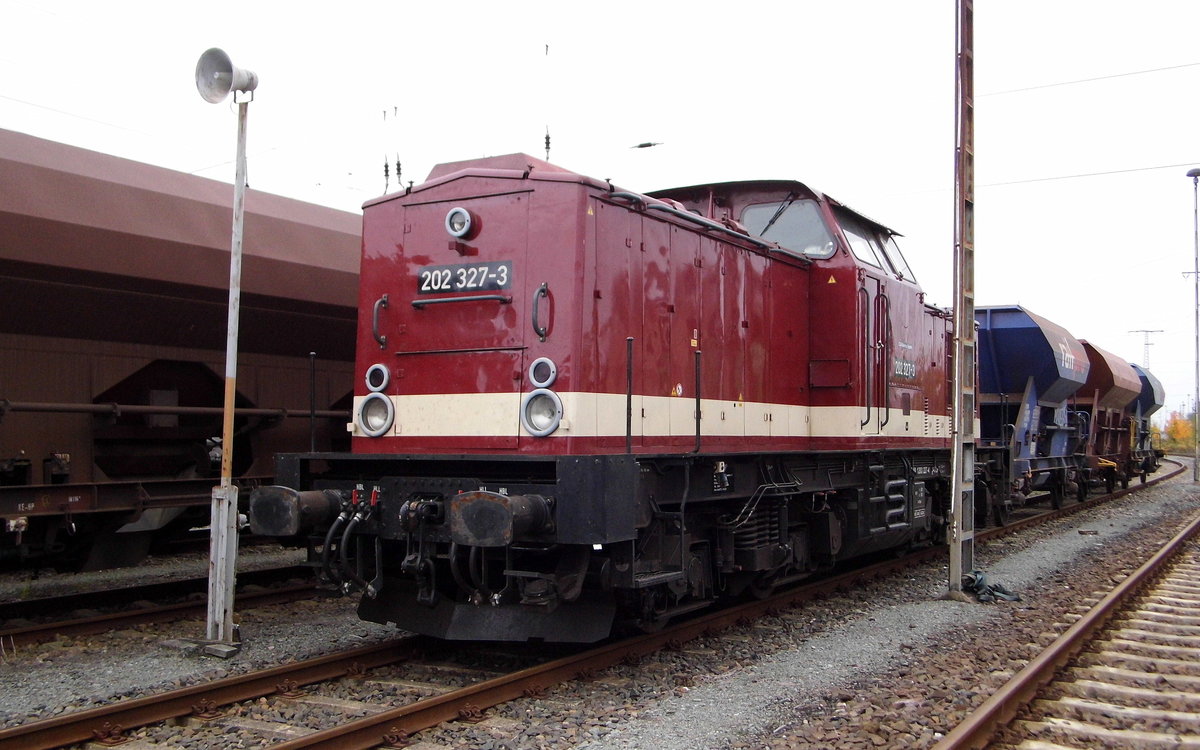  Am 22.10.2016 war die 202 327-3 von der CLR - Cargo Logistik Rail-Service GmbH, in Stendal abgestellt .