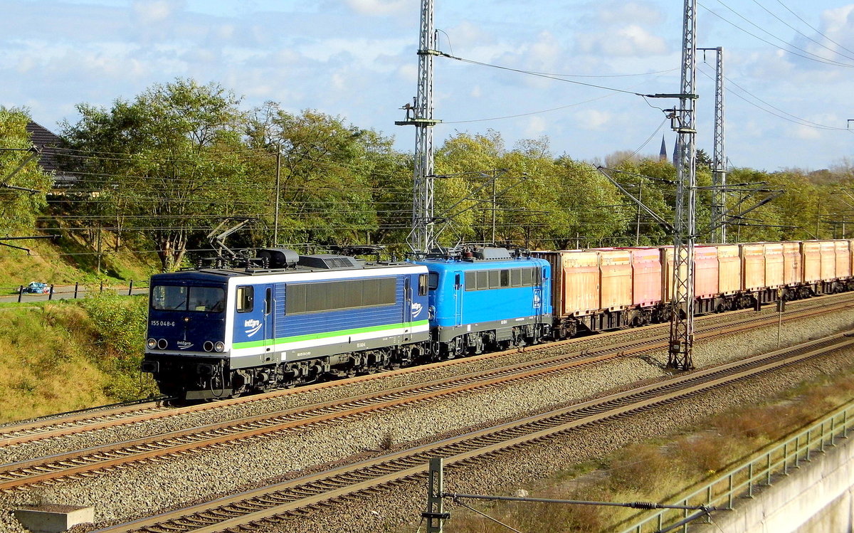  Am 22.10.2017 fuhren die 155 048-6 und die 140 050-3  von Stendal   nach Borstel.