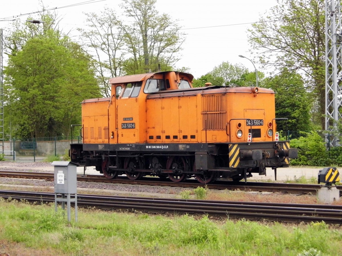 14.05.2015 Rangierfahrt von der 346 560-6 von der CLR in Stendal .
