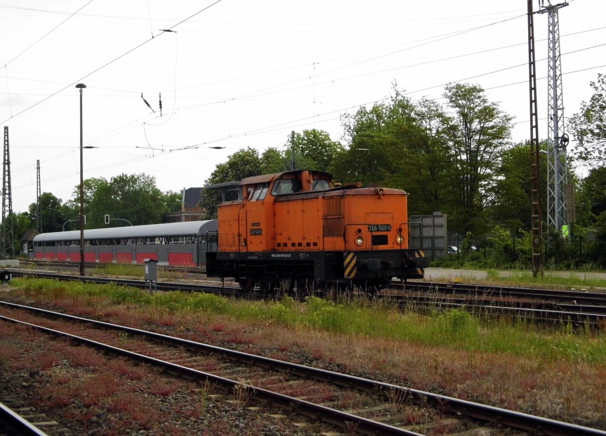 23.05.2015 Rangierfahrt von der 346 560-6 von der CLR in Stendal .