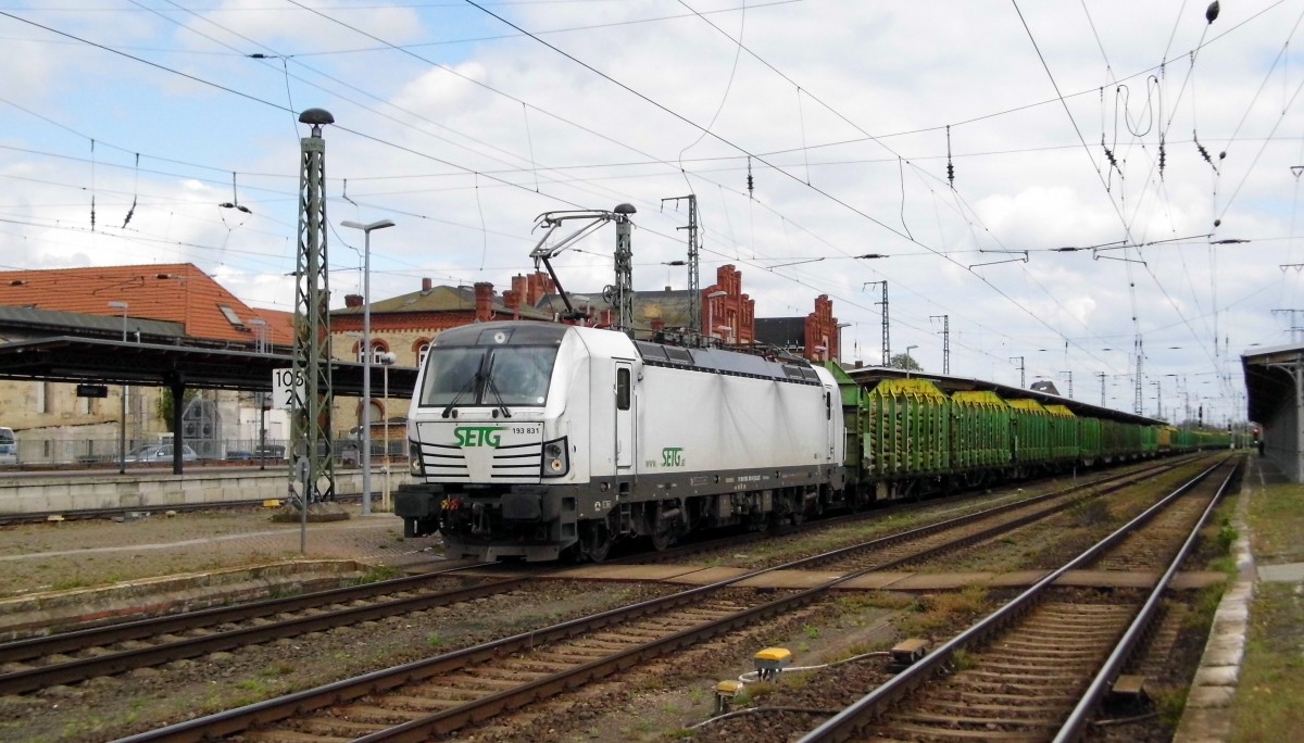 Am 01.05.2015 kam die 193 831 von der SETG ( ELL) aus Richtung Berlin nach Stendal und fuhr weiter in Richtung Borstel .