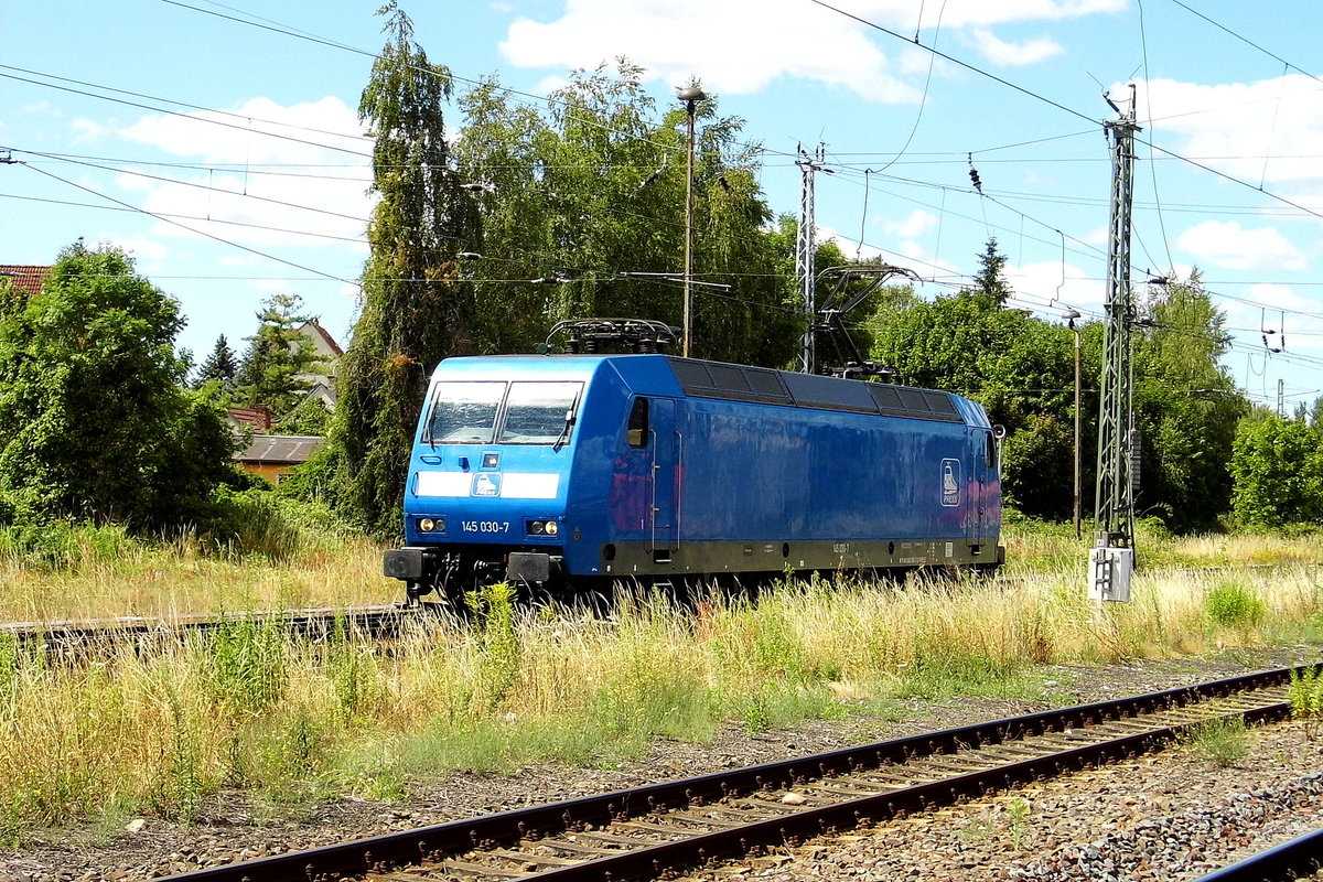 Am 01.07.2018 fuhr die 145 030-7 von der Press von Lübeck nach Stendal und weiter nach Borstel und  den wieder nach Stendal .