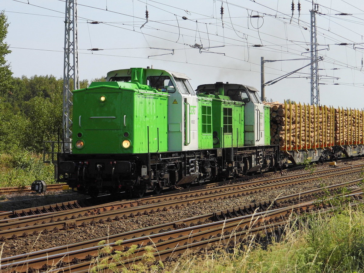 Am 01.08 .2018 fuhren die 202 494-1 und die 202 287-9 von der SETG von Borstel nach  Niedergörne .