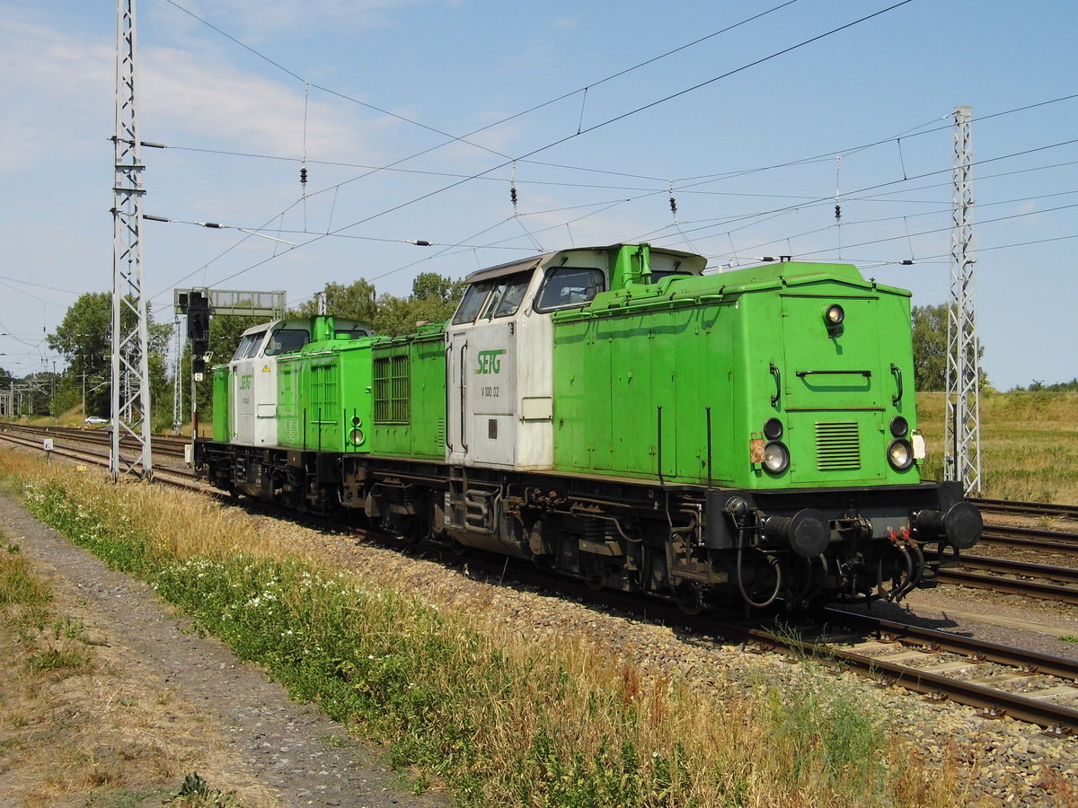 Am 01.08 .2018 standen  die 202 494-1 und die 202 287-9 von der  SETG - Salzburger Eisenbahn TransportLogistik GmbH,   in Borstel .