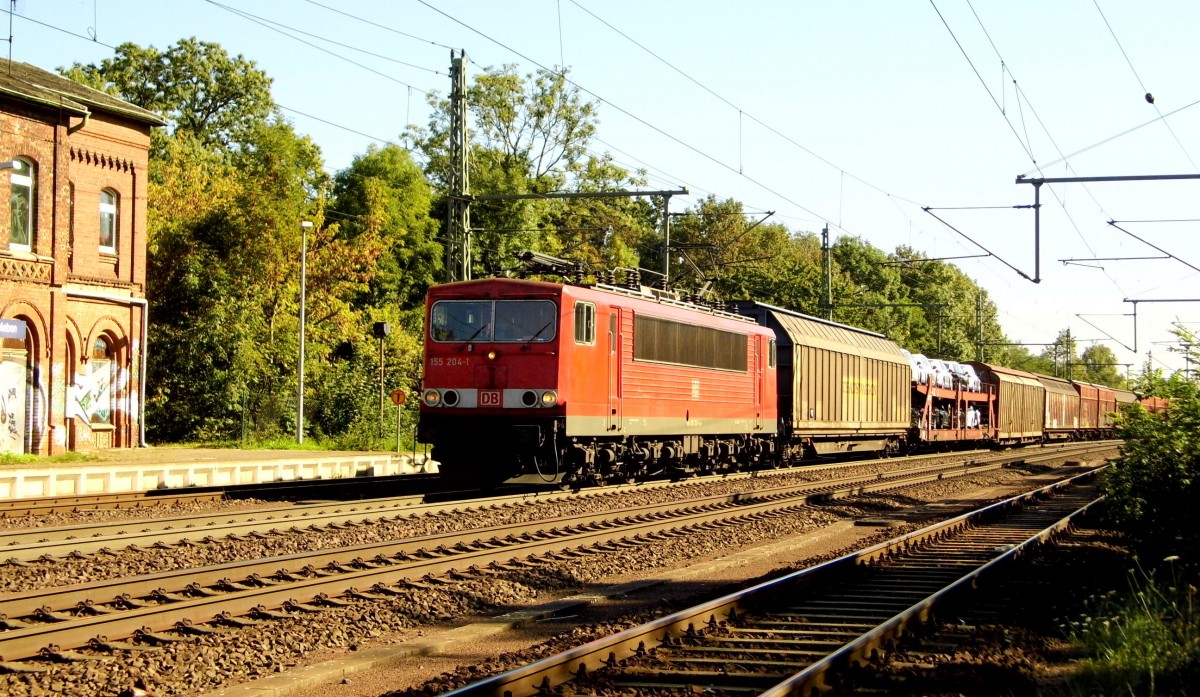 Am 01.10.2015 kam die 155 204-1 von der DB aus Richtung Magdeburg nach Niederndodeleben und fuhr weiter in Richtung Braunschweig .