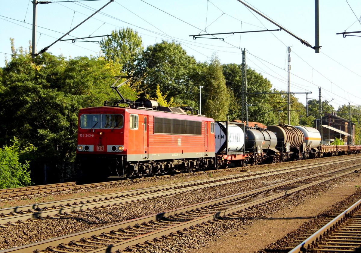 Am 01.10.2015 kam die 155 243-9 von der DB aus Richtung Magdeburg nach Niederndodeleben und fuhr weiter in Richtung Braunschweig .