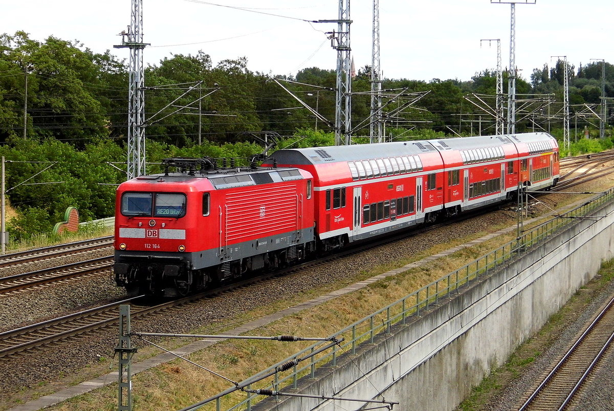 Am 02.07.2018 fuhr die 112 164 von DB Regio von Stendal nach Uelzen .

