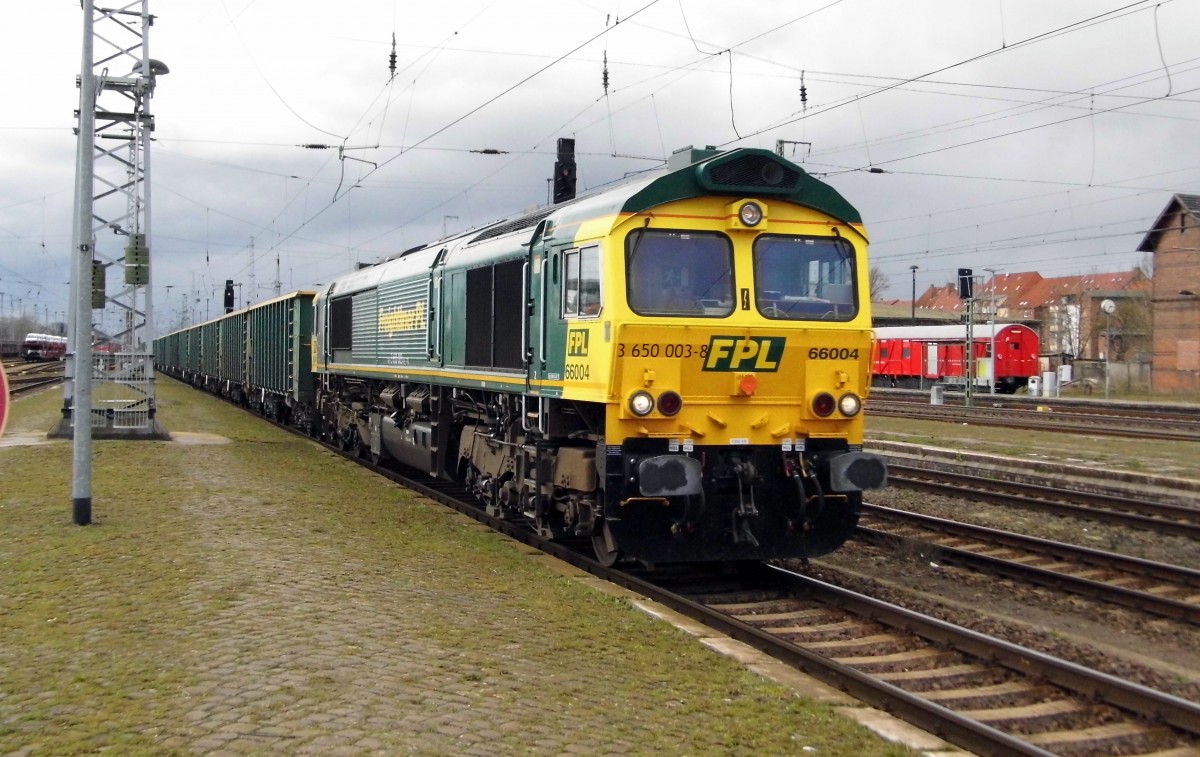 Am 03.04.2015 kam die 650 003-8  66004 von Freightliner PL -ERS Railways  aus der Richtung Wittenberge nach Stendal und fuhr weiter in der Richtung Magdeburg .