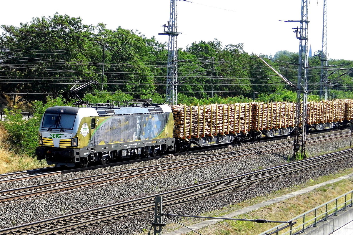 Am 03.07.2018 fuhr die 193 218-5 von der SETG (ELL) von Rostock weiter nach Borstel .