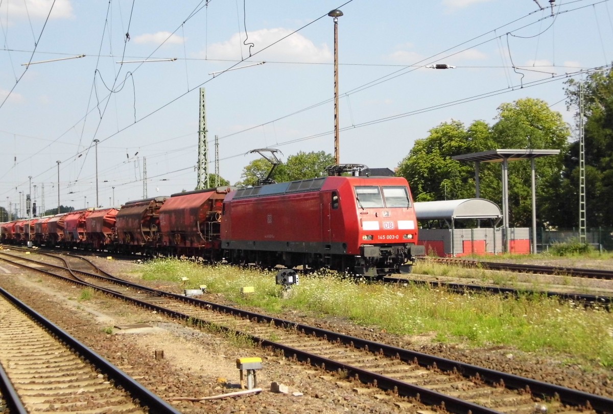 Am 03.08.2015 kam die 145 003-0 von der DB aus Richtung Magdeburg nach Stendal und fuhr weiter in Richtung Wittenberge.