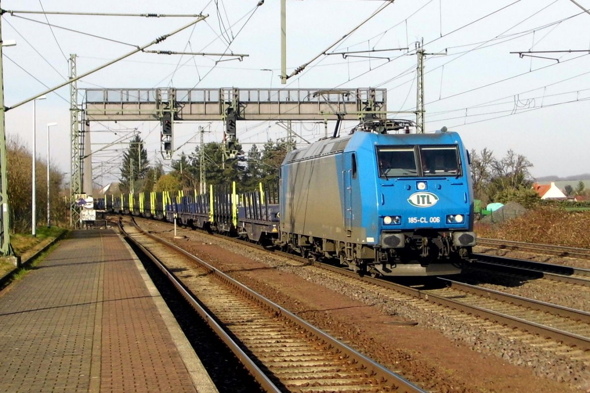 Am 04.03.2016 kam die 185-CL 006 von der ITL aus Richtung Braunschweig nach Niederndodeleben und fuhr weiter in Richtung Magdeburg .
