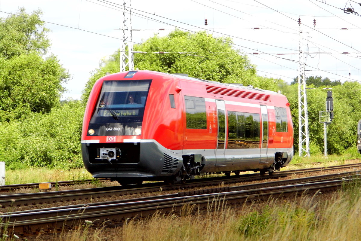 Am 04.07.2017 kam die 641 018   aus Richtung Wittenberge nach Borstel und fuhr weiter nach Stendal.