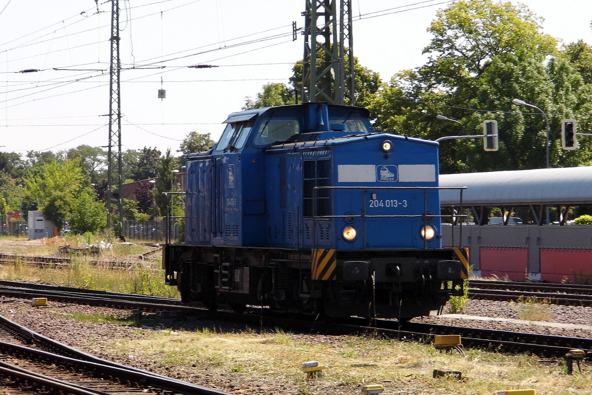 Am 04.07.2018 fuhr die 204 013-3 von der Press  von Stendal  nach Niedergörne .