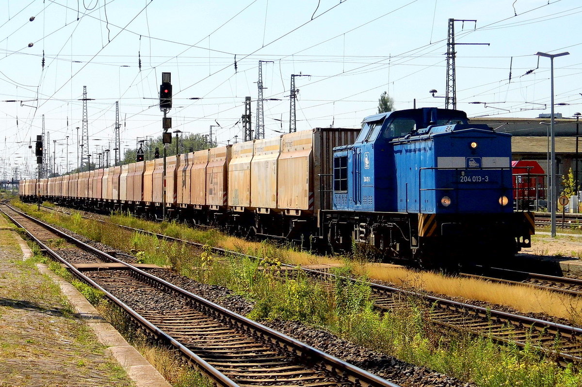  Am 04.07.2018 fuhr die  204 013-3 von der Press von Niedergörne nach Stendal  und weiter nach   Kodersdorf-Sachsen  .