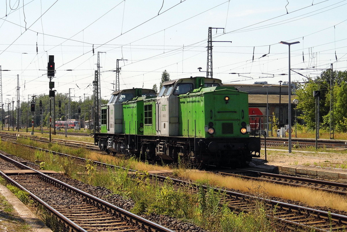 Am 04.07.2018 fuhren die 202 787-8 und die 202 287-9 von der SETG von Niedergörne   nach Stendal .